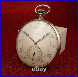 Big Paul Ditisheim Solvil Pocket Watch With Nickel Case From 1940