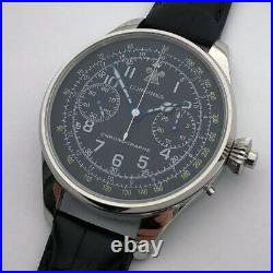 Big Swiss Military Chronograph Marriage Luxury Wristwatch Steel Case Pilots WW2