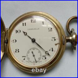 Bulova Caravelle Hunter Case Small Pocket Watch withChain