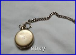 Bulova Caravelle Hunter Case Small Pocket Watch withChain