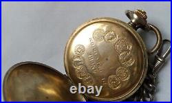 Bulova Caravelle Hunter Case Small Pocket Watch withChain