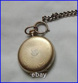 Bulova Caravelle Hunter Case Small Pocket Watch withChain