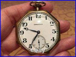 Burlington Pocket Watch 21 Jewels Octagonal Case