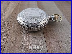 C1868 E. HOWARD BOSTON 16 Sz Pocket Watch Coin Silver Case Coles/Transitional V
