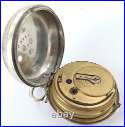 C1876 R. Marnoch, Kintore, Scotland Pair Cased Sterling Silver Mens Pocket Watch