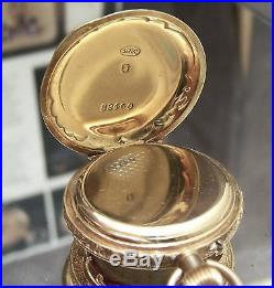 C1880-1900 Stunning Antique Solid 18k Swiss Enamelled Case Pocket Watch Lovely
