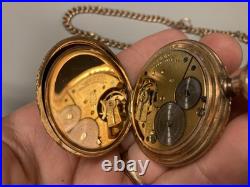 C1894 Waltham Pocket WATCH KEYSTONE Fancy Bird CASE 16s GOLD FILLED With Fob