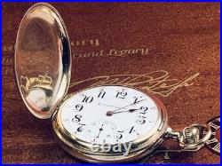 C1908 BURLINGTON ILLINOIS 19 JEWEL HUNTER CASE POCKET WATCH Keeps Time 16SIZE