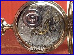C1908 BURLINGTON ILLINOIS 19 JEWEL HUNTER CASE POCKET WATCH Keeps Time 16SIZE