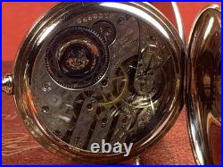 C1908 BURLINGTON ILLINOIS 19 JEWEL HUNTER CASE POCKET WATCH Keeps Time 16SIZE