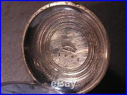 CIVIL War 1865 American Watch Co Wm. Ellery 4 Hinged Coin Silver Hunting Case