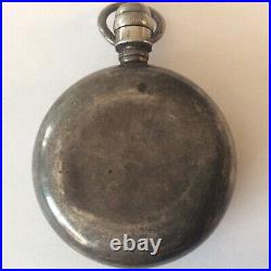 C. 1882 Waltham Pocket Watch Size 18s 11j Ellery Coin Silver Case Working Runs