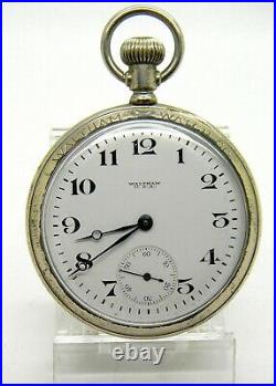 C. 1920 16s Waltham Model 1908 Grade 610 Pocket Watch Salesman Case