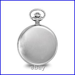 Charles Hubert Stainless Striped Case withEngraving Area Pocket Watch