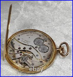 Chronometre Buttes B. W. C Pocket Watch Solid Gold 14k With Black Dial