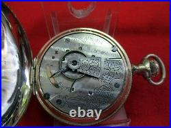 Circa1902 American Waltham Pocket Watch 18 Sidewinder Gold Filled Case Serviced