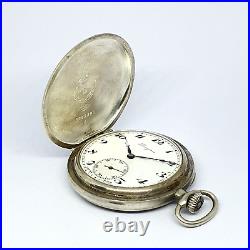 Classic LONGINES Half Hunter Pocket Watch With Silver Case. 1013 -WORKING