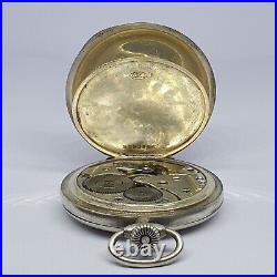 Classic LONGINES Half Hunter Pocket Watch With Silver Case. 1013 -WORKING