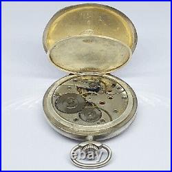 Classic LONGINES Half Hunter Pocket Watch With Silver Case. 1013 -WORKING