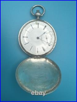 Coin Silver Pocket Watch Case, Non-Working, No Key, Unknown Mvmnt, 90g