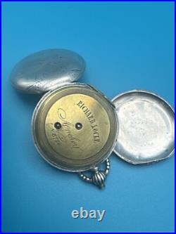 Coin Silver Pocket Watch Case, Non-Working, No Key, Unknown Mvmnt, 90g