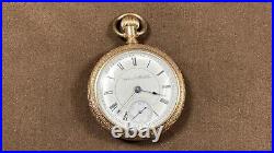 Columbus Watch Co. 18S Stem Set G/F Case Pocket Watch ca 1800s Antique