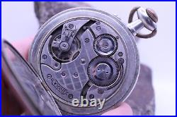 DOXA ARGENTAN CASE LIEGE 1905 MEDAIL D'OR MILAN 1906 POCKET WATCH 68mm (A11)