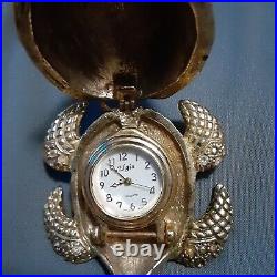 Decorated Turtle Case With Elgin Pocket Watch