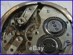 Double Date Pocket Watch open face nickel chromiun case enamel dial