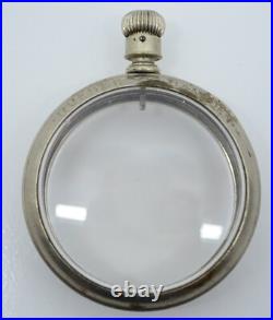 Dueber Hampden Pocket Watch Movement Dealer Display Case 16s 18s 45mm inside Vtg