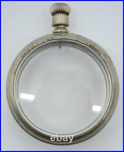 Dueber Hampden Pocket Watch Movement Dealer Display Case 16s 18s 45mm inside Vtg