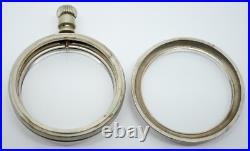 Dueber Hampden Pocket Watch Movement Dealer Display Case 16s 18s 45mm inside Vtg