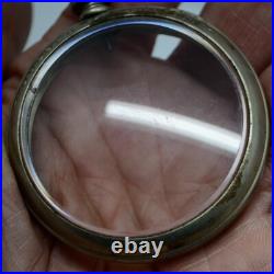 Dueber Hampden Pocket Watch Movement Dealer Display Case 16s 18s 45mm inside Vtg