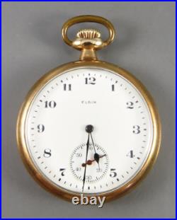 ELGIN POCKET WATCH 387 1921 16S 17J Wadsworth 20yr Referee GOLD FILLED CASE Runs