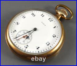 ELGIN POCKET WATCH 387 1921 16S 17J Wadsworth 20yr Referee GOLD FILLED CASE Runs