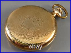 ELGIN POCKET WATCH 387 1921 16S 17J Wadsworth 20yr Referee GOLD FILLED CASE Runs