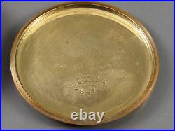 ELGIN POCKET WATCH 387 1921 16S 17J Wadsworth 20yr Referee GOLD FILLED CASE Runs