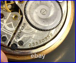 ELGIN POCKET WATCH 387 1921 16S 17J Wadsworth 20yr Referee GOLD FILLED CASE Runs
