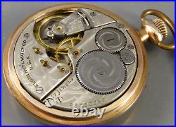 ELGIN POCKET WATCH 387 1921 16S 17J Wadsworth 20yr Referee GOLD FILLED CASE Runs