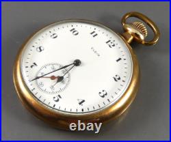 ELGIN POCKET WATCH 387 1921 16S 17J Wadsworth 20yr Referee GOLD FILLED CASE Runs