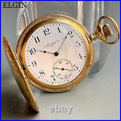 ELGIN vintage pocket watch hunter case manual mechanical works from Japan