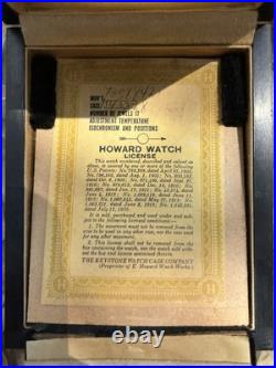 E. Howard Keystone Pocket Watch, 17 Jewel, With Original Case And Papers