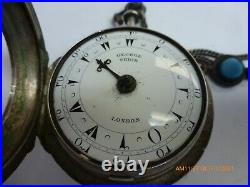 Early Verge Fusee Pocket Watch George Prior London With 1 Case 1790's to 1800's