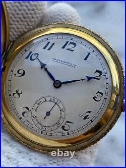 Eberhard & Co Pocket Watch Chronometre Manual 15 Jewels Breguet Case Swiss 52mm