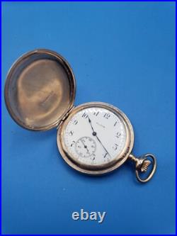 Elegin 7 Jewel Pocket Watch Hunter Case 20 Year Gold Filled