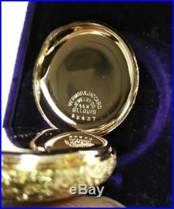 Elgin 0S. MERMOD, JACCARD & Co. 15 jewels mint 14 K solid gold case restored