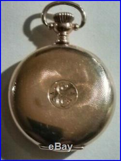 Elgin 0 size 7 jewels fancy cobalt blue dial (1895) 14K. Gold filled case