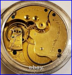 Elgin 11 jewel mint fancy dial grade 92 coin silver hunter case (1884) very nice