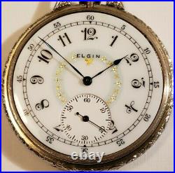 Elgin 12S. 15J. Adj. Fancy dial grade 315 ART DECO 14K. G. F. Case (1923)
