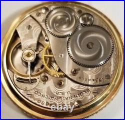Elgin 12S. 15J. Fancy silver dial grade 315 (1924) 10K. G. F. Case